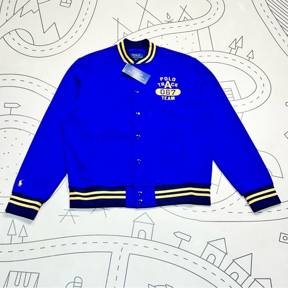 Polo Ralph Lauren Logo Double-Knit Baseball Jacket - Picture 2 of 4